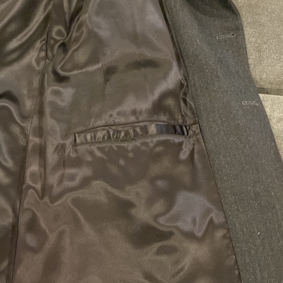 Vintage 90s B.W. Harris Mens 42 Long Black Wool Long Overcoat Topcoat Cosplay - Picture 8 of 10